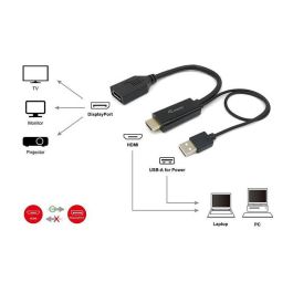 EQUIP ADAPTADOR HDMI MACHO A DISPLAY PORT HEMBRA