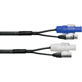 Cable Dmx Xlr De 5 Pines + Powercon 3 M Cable Dmx Xlr De 5 Pines + Powercon 3 M
