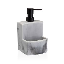 Versa Dispensador con Estropajero de Mármol Blanco 10.3x18.5x10.3 cm (2 Unidades)
