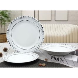 Servicio de 18 piezas Grano de arroz en porcelana negra Precio: 42.50000007. SKU: B1CREFY4JW