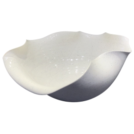 DKD Home Decor Centro de Mesa Moderno de Cerámica Blanco 31 x 15 x 36 cm Orgánico