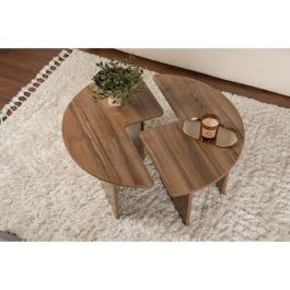 Mesa de centro redonda MOIRA Nogal - CAL1738350996215 - 90 x 90 x 41 cm