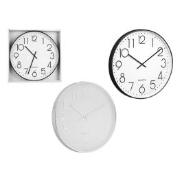 Giftdecor Reloj de Pared Redondo 50 cm, Diseño Sencillo, con Esfera Blanca, Colores Surtidos: Negro y Plata, de Plástico y Vidrio (6 Unidades) Precio: 77.50000027. SKU: B12KZNJ2QY
