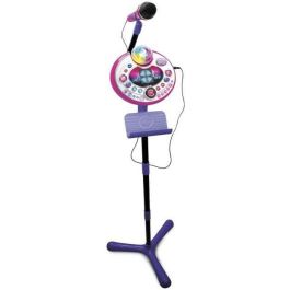 VTech Kidi Superstar Lightshow Rose - Micrófono de Karaoke con Bola de Discoteca y Efectos de Luz para Niñas 6+ Años