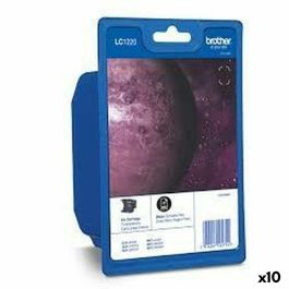 Cartucho de Tinta Original Brother DCPJ725DW/J925DW/J430W Negro (10 Unidades)