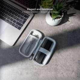 Tooq Funda para Disco Duro HDD/M2, Material Exterior Rígido, Color Gris, 122 x 40 x 26 mm