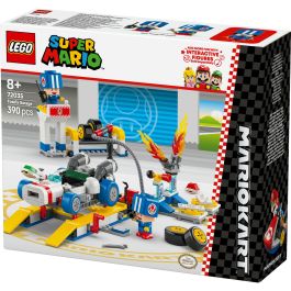 LEGO 72035 Mario Kart Garaje de Toad Set de Construcción Personalizable con Rayo GTI y 2 Toads Azules para +8 años