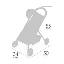 Decuevas Silla de Muñeca 4 Ruedas para Muñecas hasta 50 cm, Edad 3+ Años, Metal Plástico Poliéster Decuevas Silla de Muñeca 4 Ruedas para Muñecas hasta 50 cm, Edad 3+ Años, Metal Plástico Poliéster