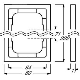 BUSCH JAEGER 1723-885K future linear Rahmen 3f schwarz matt