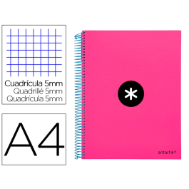 Antartik Cuaderno Espiral A4 Micro Tapa Forrada 120 Hojas 90gr Cuadro 5mm 4 Taladros Color Rosa Precio: 8.49999953. SKU: B19GCZTKPR