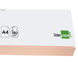 Liderpapel Cartulina A4 180g/m2 Crema Paquete de 100 Hojas