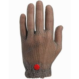 Juba Guante de Malla de Acero Inoxidable Talla XL Gris Ambidextro, Protección Cortes y Pinchazos EN 1082-1:1997