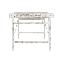DKD Home Decor Mesa Comedor Plegable Vintage 2c24 Blanco 90 x 76 x 180 cm