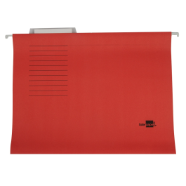 Liderpapel Carpeta Colgante Folio Rojo 250 g/m² Cartulina Kraft Dimensiones 386x22x250 mm