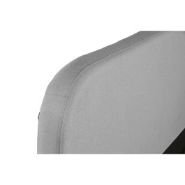 DKD Home Decor Cama Urban Gris Claro 219 x 104 x 170 cm para colchón de 150x200 - Poliéster y Madera