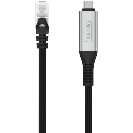Digitus Cable USB-C 3.2 Gen1 a Ethernet RJ45, 1 Gbit/s, 5m, Cat6a S/FTP, Negro