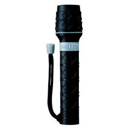Philips Linterna SFL3361/10 - Linterna de Mano LED - A Prueba de Agua - Negro - Caucho - Funciona con 2 Pilas AA