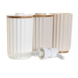 Baño Basicos DKD Home Decor Blanco Beige 9 x 18 x 16 cm Set de 3 (2 Unidades) Baño Basicos DKD Home Decor Blanco Beige 9 x 18 x 16 cm Set de 3 (2 Unidades)