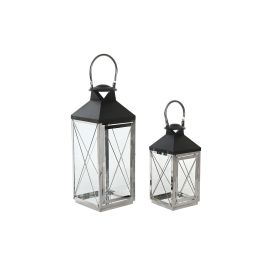 DKD Home Decor Farola Moderna Negro Acero y Cristal Set 2 Unidades 18 x 43 x 18 cm Precio: 42.69000032. SKU: B12V7F3XJT