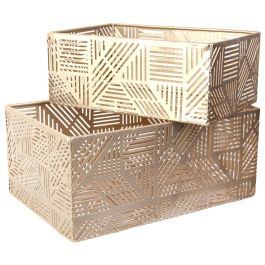 Home Deco Factory Juego De 2 Cestas Doradas Plástico Precio: 21.49999995. SKU: B1H43SB8AZ