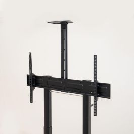 TooQ FS20406HM-B Soporte de Suelo con Ruedas para TV 60-100 Pulgadas, 130 kg, Ajustable en Altura, Negro