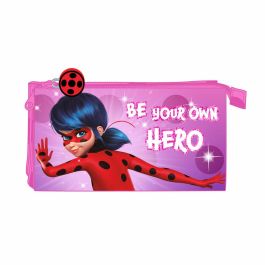 Portatodo Triple Lady Bug Fucsia (22 x 12 x 3 cm) Precio: 7.49999987. SKU: S4306215