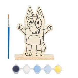 Cerdá Figuras Coloreables de Madera Bluey para Pintar y Decorar - Manualidades Creativas Niños 3+ años - Medidas 14x18x5 cm, Tono Azul