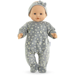 Corolle Pijama Infantil con Estrellas Fosforescentes que Brilla en la Oscuridad - Fácil de Poner - 36 cm