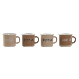 Cafe Scandi DKD Home Decor Marron 6 x 7 x 7.6 cm Set de 4