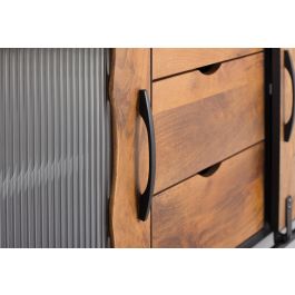 GINER Y COLOMER Aparador de Madera de Mango y Metal Negro 150 cm