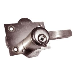 Micel CRR11 Cerrojo de Sobreponer 86L/50 mm Níquel, Cilindro 50mm, Acero, Reversible, 5 Llaves Seguridad, Antibumping