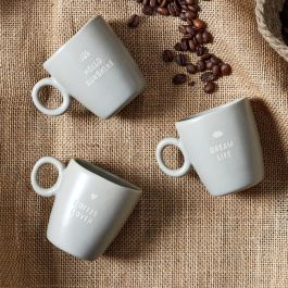 Home Deco Factory Taza Espresso con Mensaje 100 ml de Cerámica