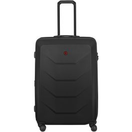 Wenger Prymo Prymo Large Maleta Negra de Policarbonato Rígida con 4 Ruedas 93L Expandible 107L