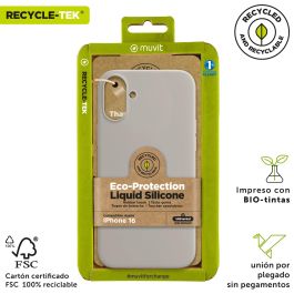 Muvit Funda Liquid Silicone para Apple, ECO con Certificado GRS, Suave y Antideslizante Muvit Funda Liquid Silicone para Apple, ECO con Certificado GRS, Suave y Antideslizante