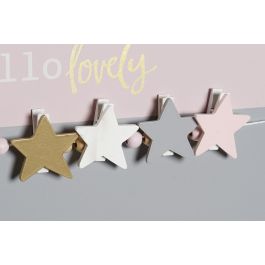 DKD Home Decor Memo Fotos Gris Rosa 1 x 24 x 40 cm