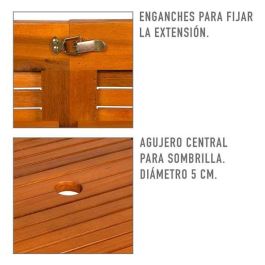 Mesa Extensible Aktive 200 x 74 x 90 cm Madera de acacia