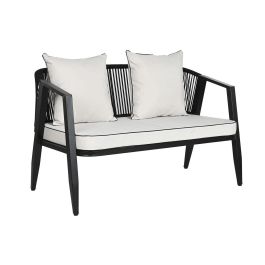 Sofa DKD Home Decor Negro Blanco 66 x 72 x 123 cm Set de 4 Sofa DKD Home Decor Negro Blanco 66 x 72 x 123 cm Set de 4