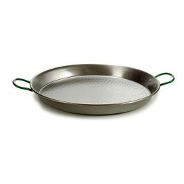 La Dehesa Paellera Pulida 80 cm 40 Raciones, Acero Pulido, 4 Asas, Apto para Gas y Leña