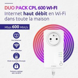 Strong MOB1697674205787 Kit CPL Powerline Wi-Fi 600 Duo - Módulo Wi-Fi y Punto de Acceso 300 MB Strong MOB1697674205787 Kit CPL Powerline Wi-Fi 600 Duo - Módulo Wi-Fi y Punto de Acceso 300 MB