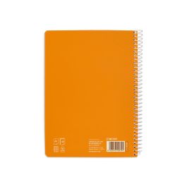 Cuaderno Espiral Liderpapel Din A5 Pautaguia Tapa Blanda 40 H 75 gr Cuadro Pautado 5 mm Color Naranja 5 unidades