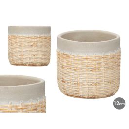 Maceta Cemento Efecto Ratan 12Cm Gris Ibergarden (18 Unidades) Precio: 36.49999969. SKU: B1DWVL3HQC