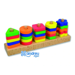 Andreutoys Juego de Manipulación con 25 Piezas Geométricas y 12 Plantillas Doble Cara 32,8x19,2x7,1 cm Precio: 61.49999966. SKU: B1B43REK2E