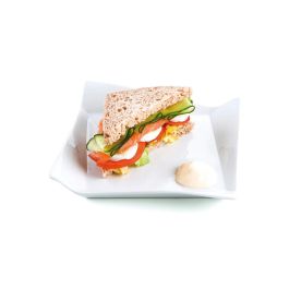 Quid Plato Gastro Fresh Porcelana Blanca 17,5 cm - 8 Unidades Apilable, Resistente, Apto Lavavajillas y Microondas para Uso Diario