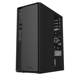 Phoenix Lite Evo Caja PC Sobremesa Compacta 15L Micro ATX con USB-C, 2x USB 3.0, Bahías 3.5/2.5/5.25 y Fuente TFX