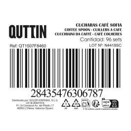 Inde Set 6 Cucharas de Café "Sofía" 1.5 mm - 10.5x2.5 cm (12 Cajas)