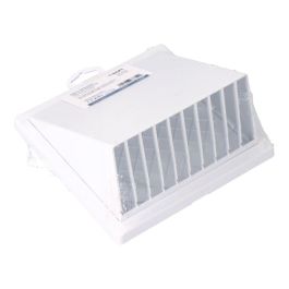 Rejilla ventilación con campana abs ø 125mm blanca