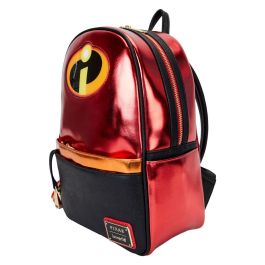 Loungefly Mochila 20th Anniversary Los Increíbles Disney Pixar 22.5x30x11.25cm Piel Vegana Metalizada con Luces LED