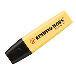 Rotulador Stabilo Boss Pastel Fluorescente 70 Amarillo Cremoso 10 unidades