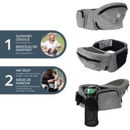 Dreambaby DRE9312742424718 Portabebés Asiento de Cadera Up & Go Gris