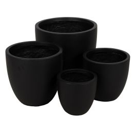 Set de Maceteros Negro 44 x 44 x 41,5 cm (4 Unidades) Precio: 187.50000038. SKU: B177JPY6XT